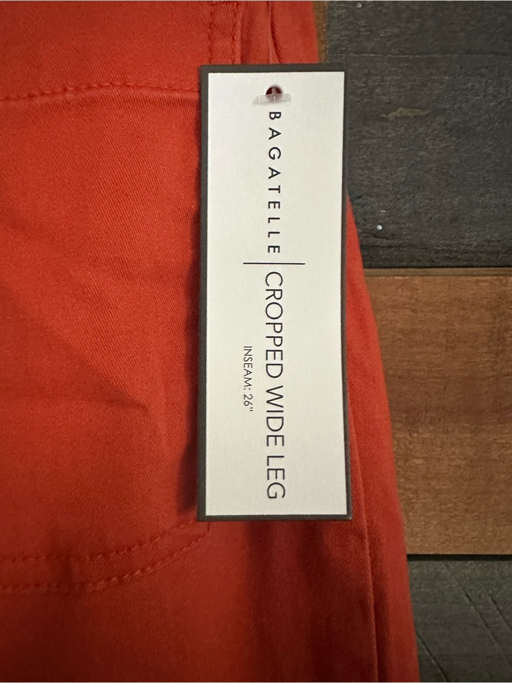 NWT Bagatelle Cropped Cotton Wide Leg Twill Pants Sedona - Picture 6 of 8